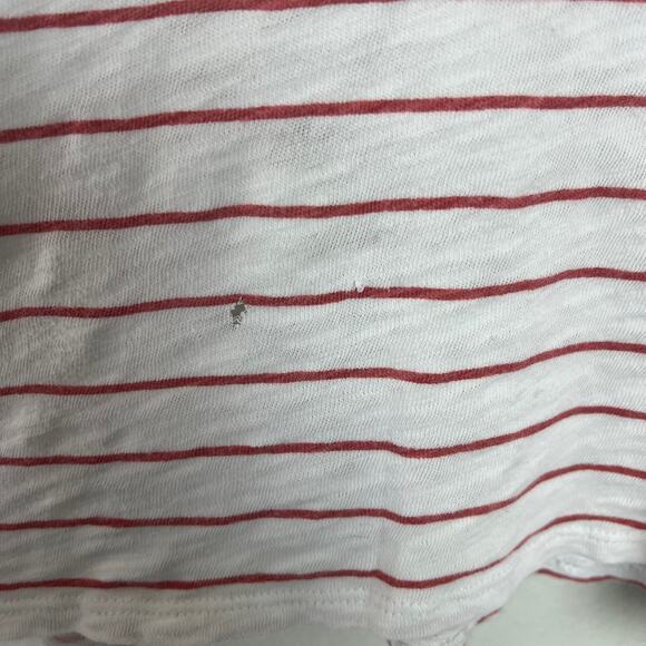 ATM Anthony Thomas Melillo Large Striped Slub Jersey Schoolboy Crew Neck Tee - Picture 9 of 9